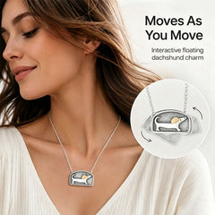 Fun and interactive dachshund pendant necklace