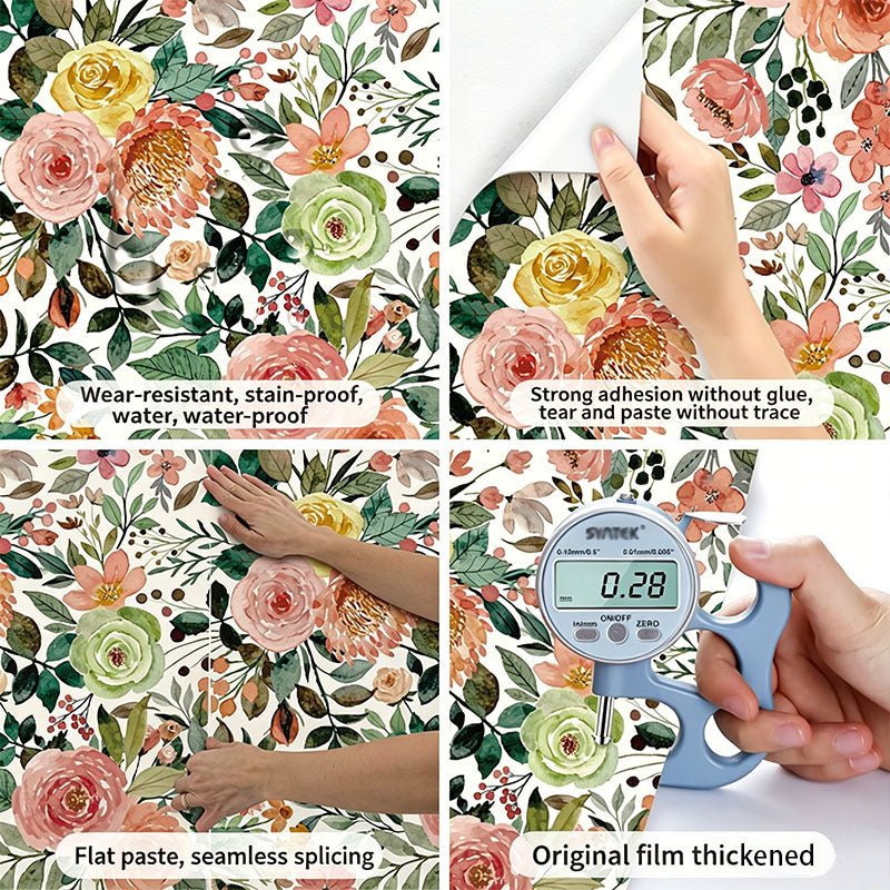 Extra-Thick, Stain-Resistant PVC Decorative Wall Wallpaper