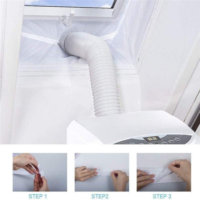 Portable air conditioner window exhaust sealing cloth