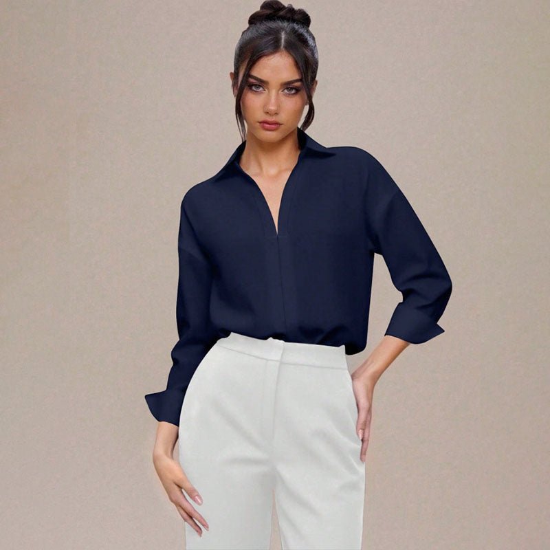 Relaxed-fit collared shirt jumpsuit