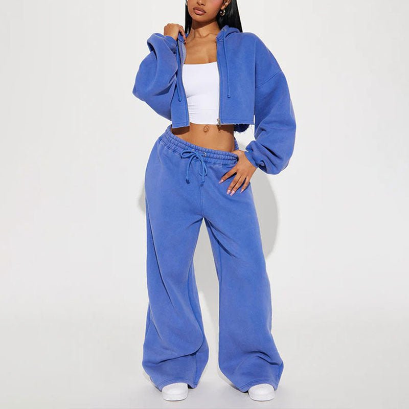 Loose-fit casual hoodie and sweatpants set