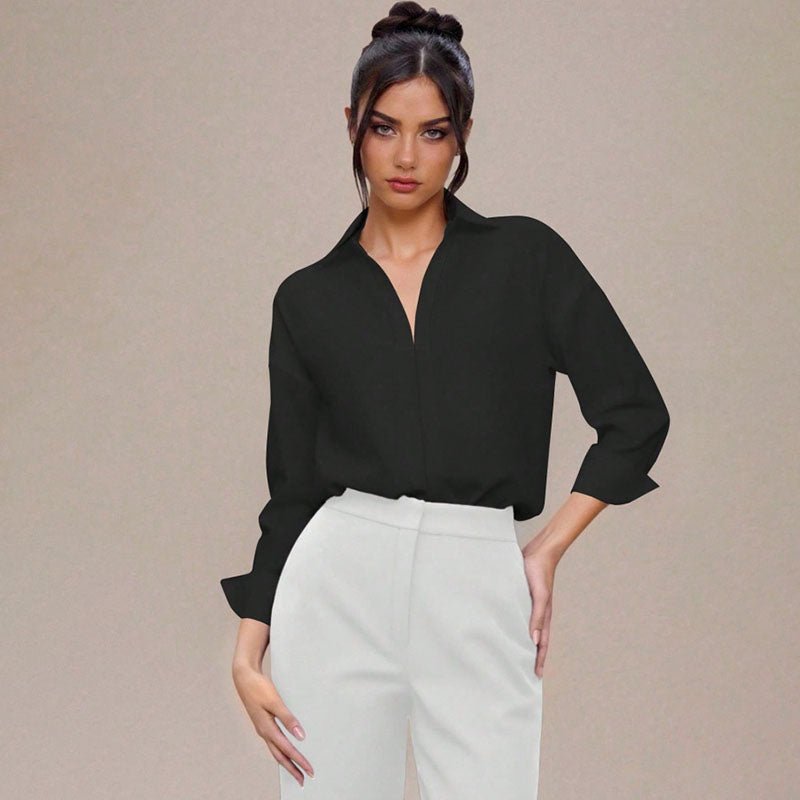 Relaxed-fit collared shirt jumpsuit