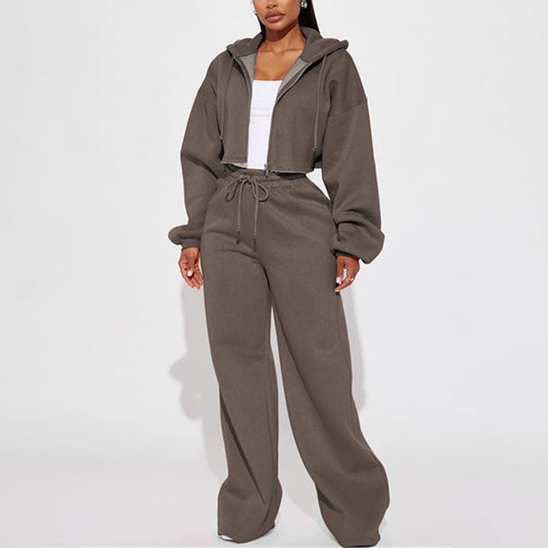 Loose-fit casual hoodie and sweatpants set