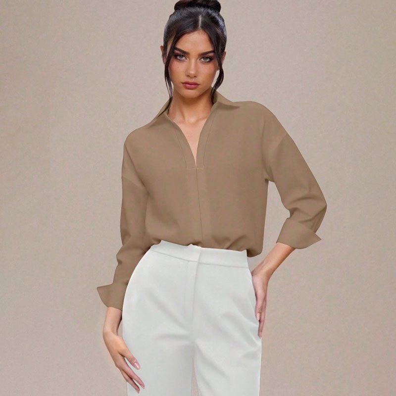 Relaxed-fit collared shirt jumpsuit