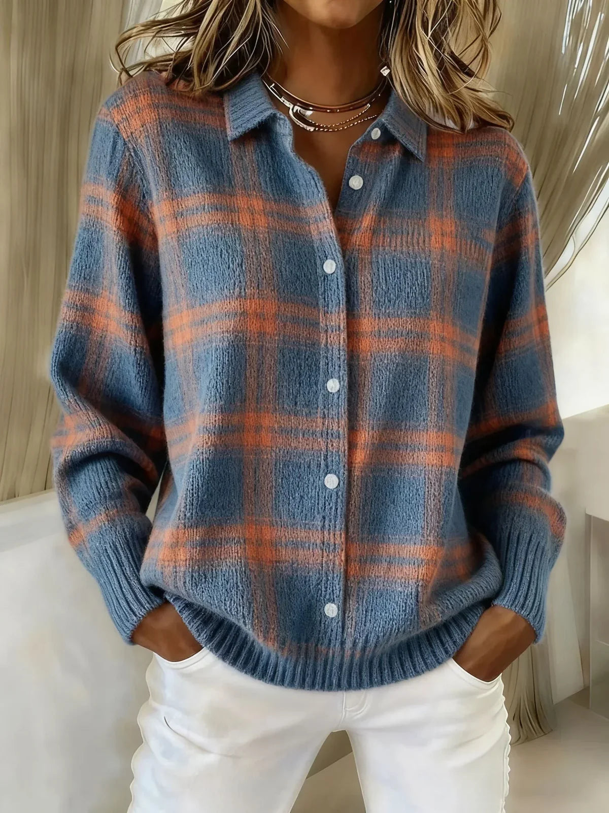 Plaid Cardigan