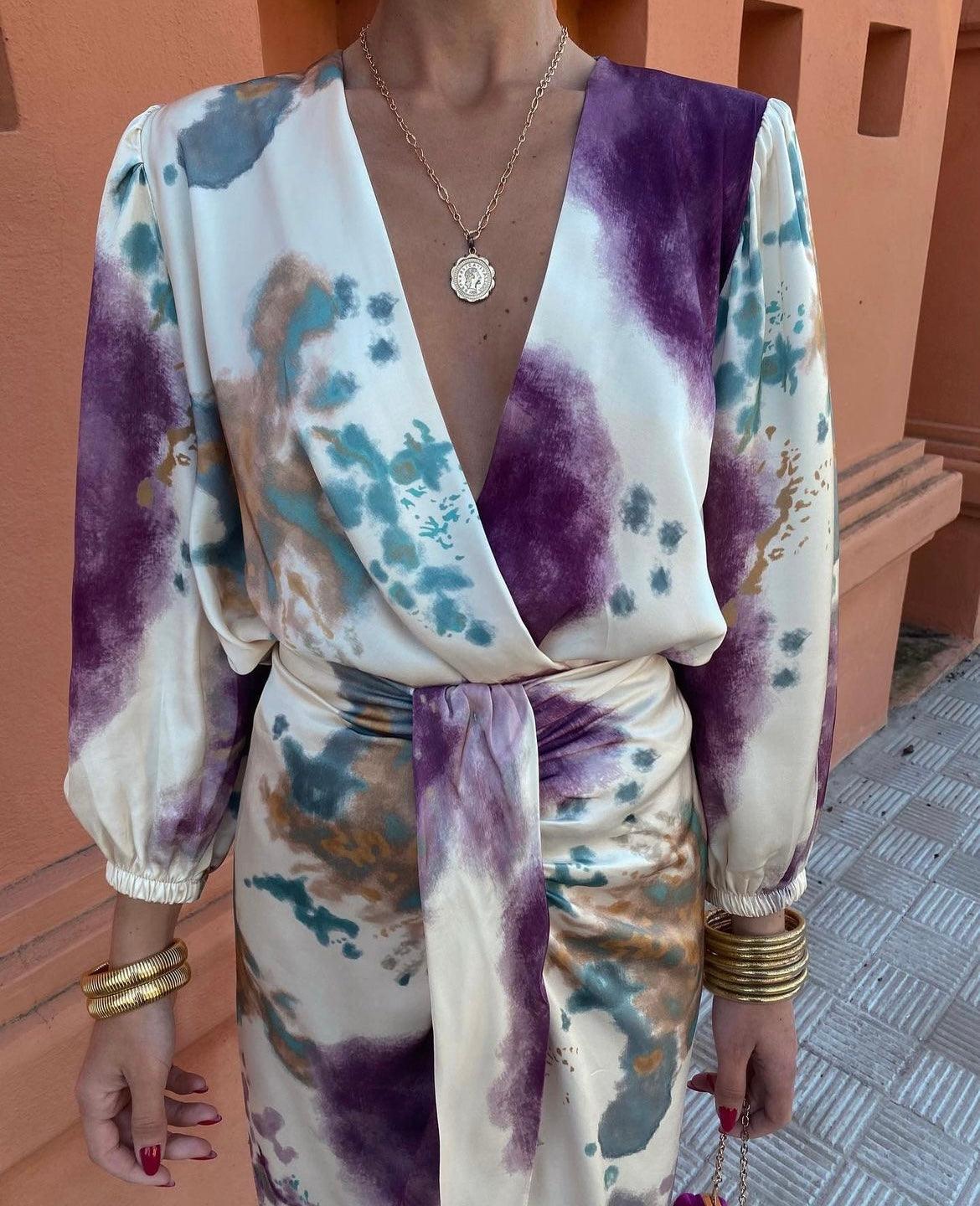 Sophia | Exclusive V-Neck Midi Dress | Exclusive Edition