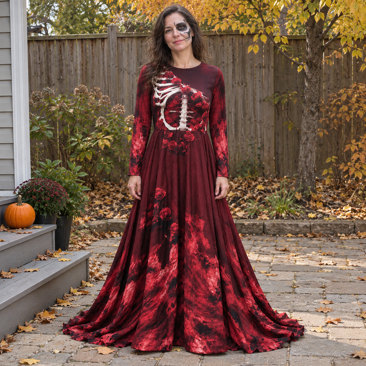 Women's Long Sleeve Maxi Dress | Halloween