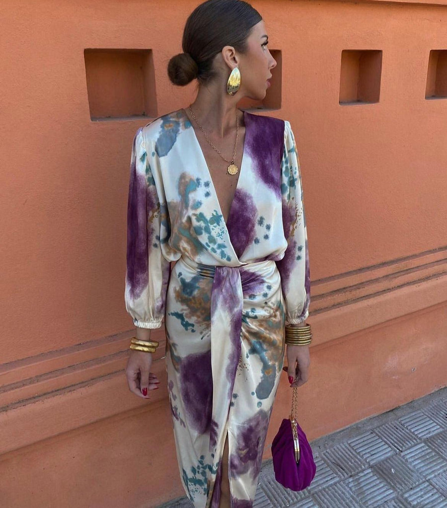 Sophia | Exclusive V-Neck Midi Dress | Exclusive Edition