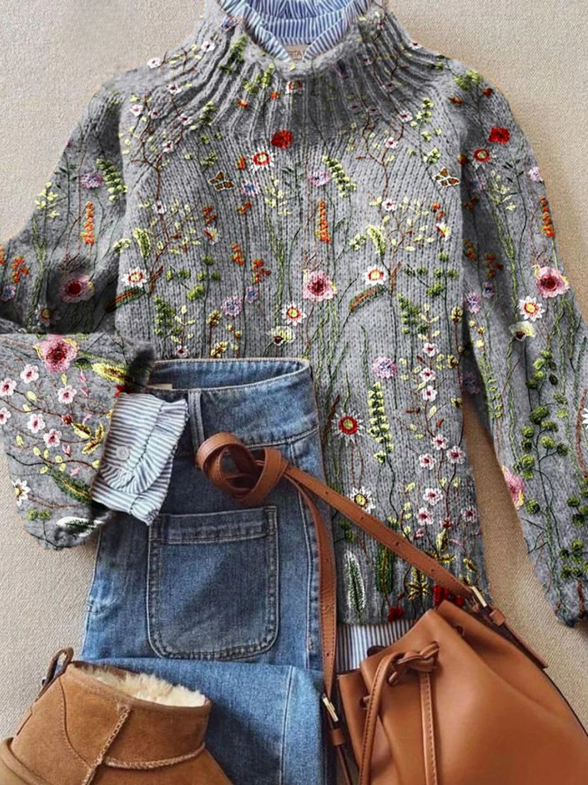 ABIGAIL™|CLASSIC VINTAGE FLORAL SWEATER