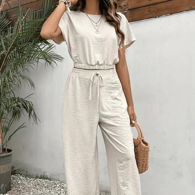 Casual Slim Fit T-Shirt Two-Piece Set