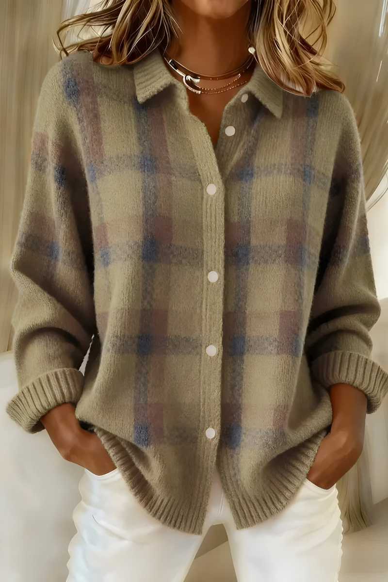 Plaid Cardigan
