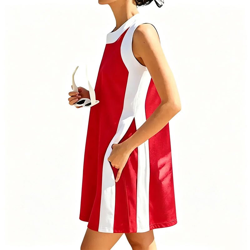 Side-slit tank top and shorts matching set