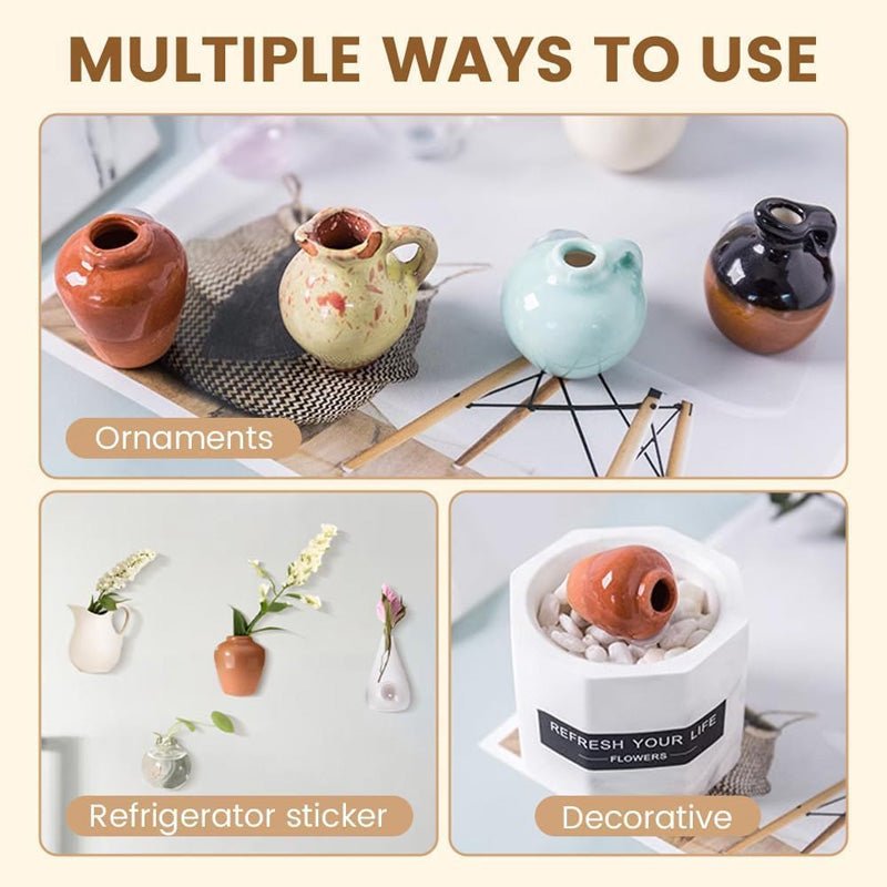 3D Mini Vase Fridge Magnets