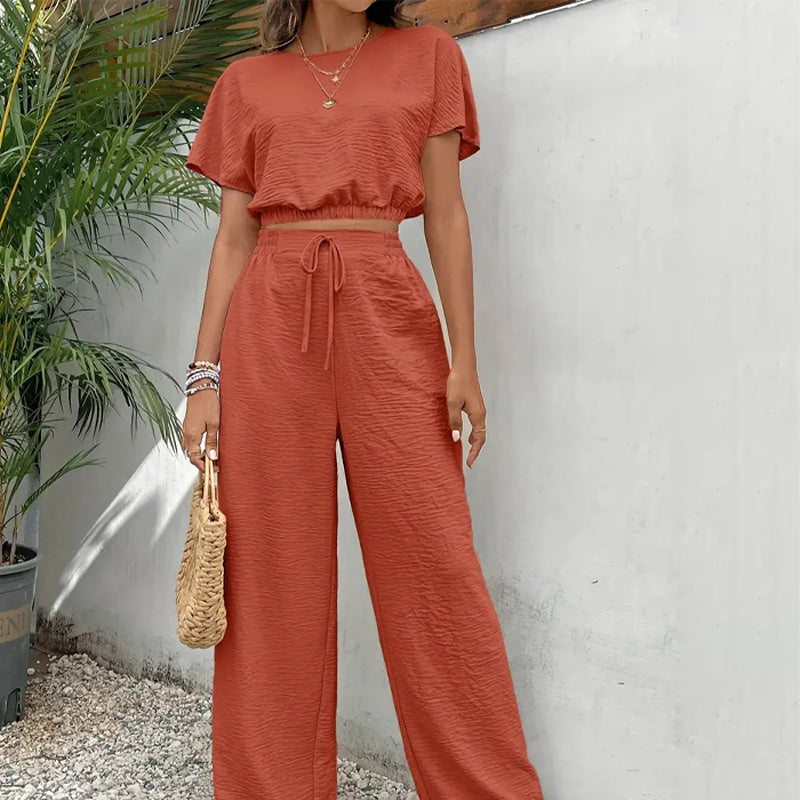 Casual Slim Fit T-Shirt Two-Piece Set