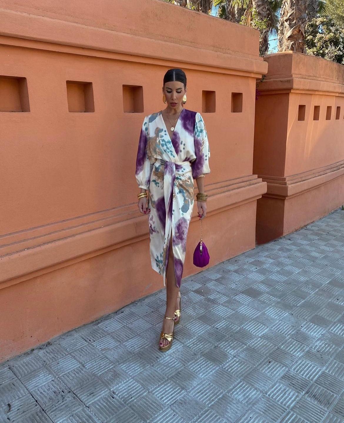 Sophia | Exclusive V-Neck Midi Dress | Exclusive Edition