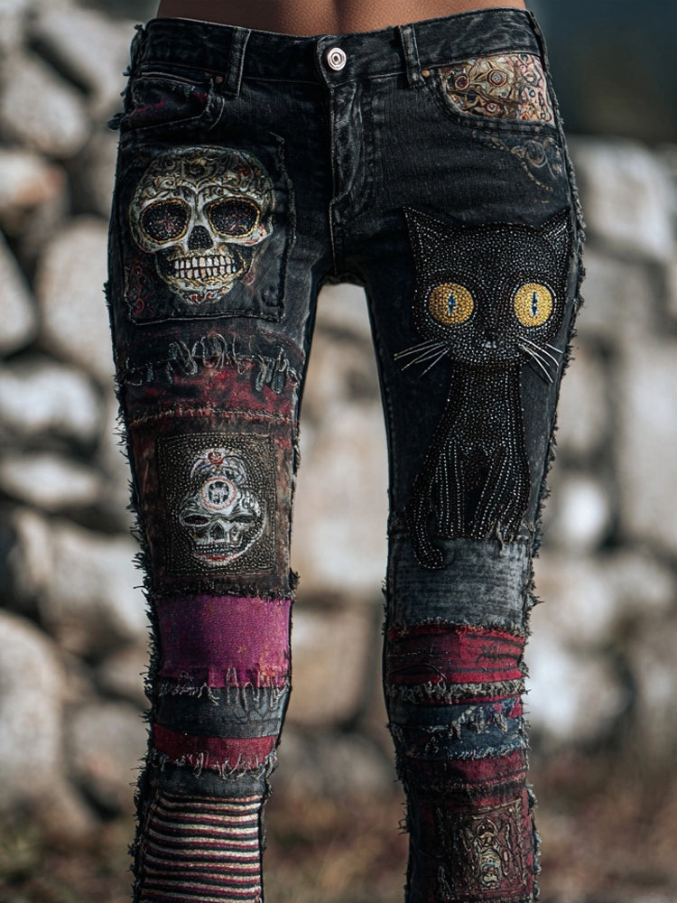 Women's Halloween Slim Fit Pant | Vintage
