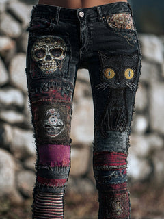 Women's Halloween Slim Fit Pant | Vintage