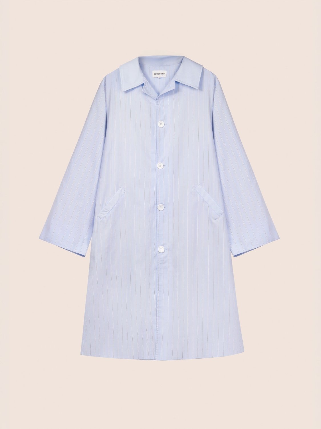 Hunter Striped Blue Trench Coat