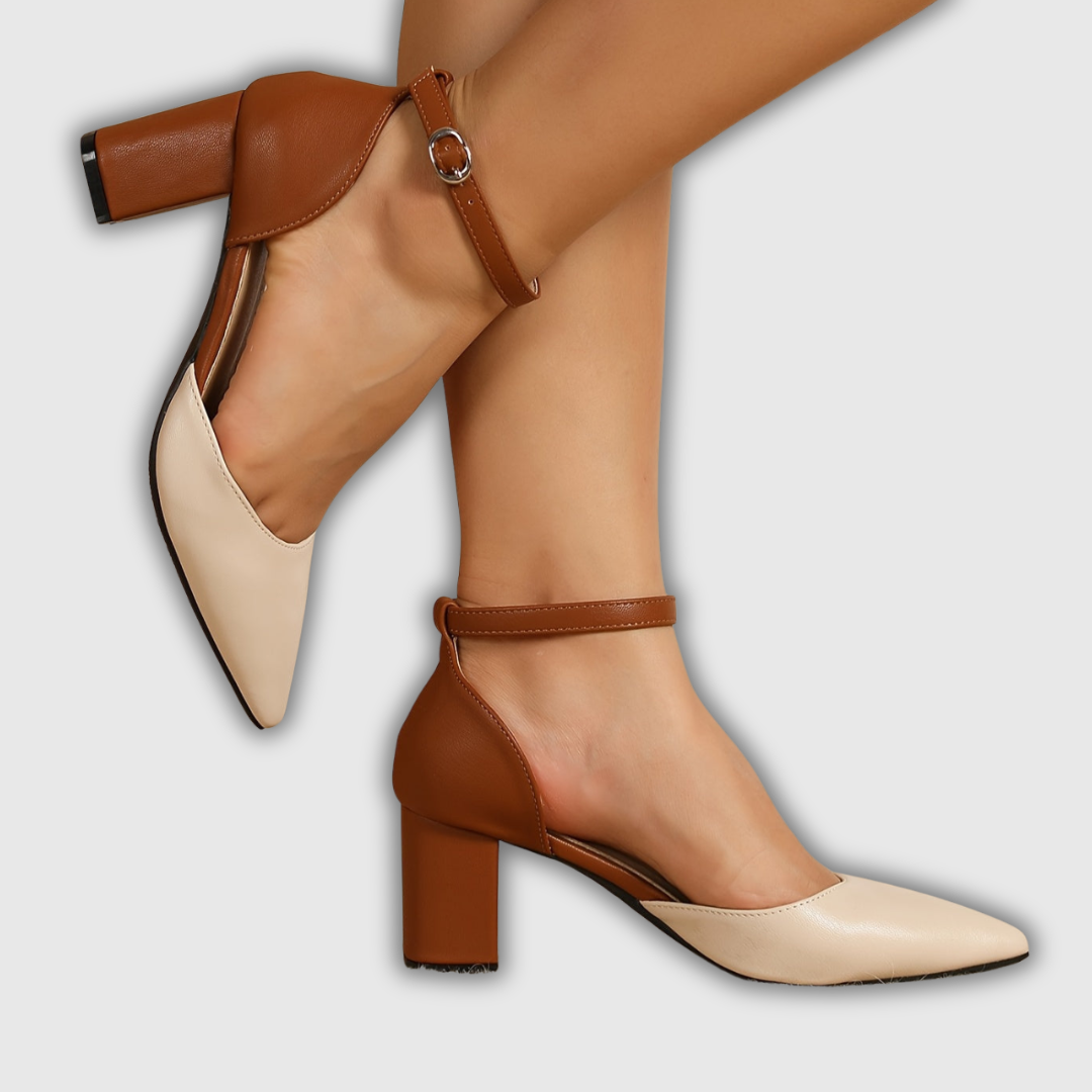Marielle | Two Tone Strap Heels