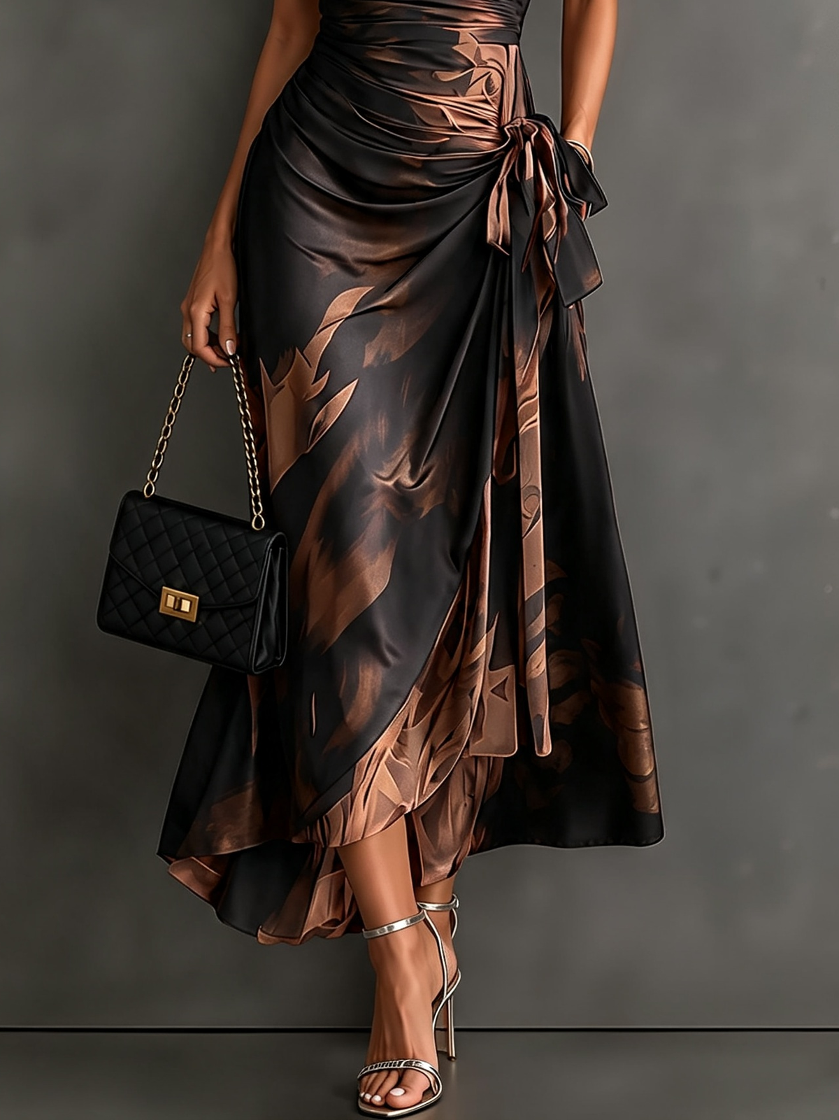 Carla | Abstract Print Midi Dress