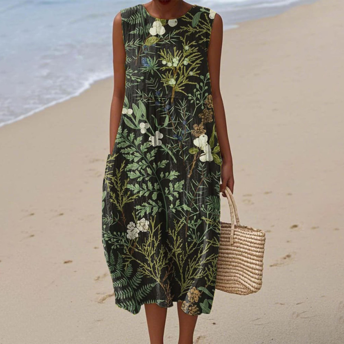 Leilani™ | Artistic Sleeveless Summer Dress