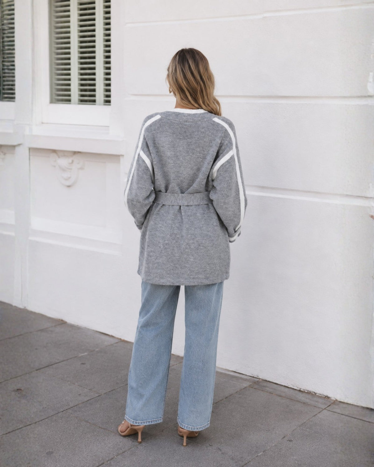 Adelle Coatigan - Grey Print