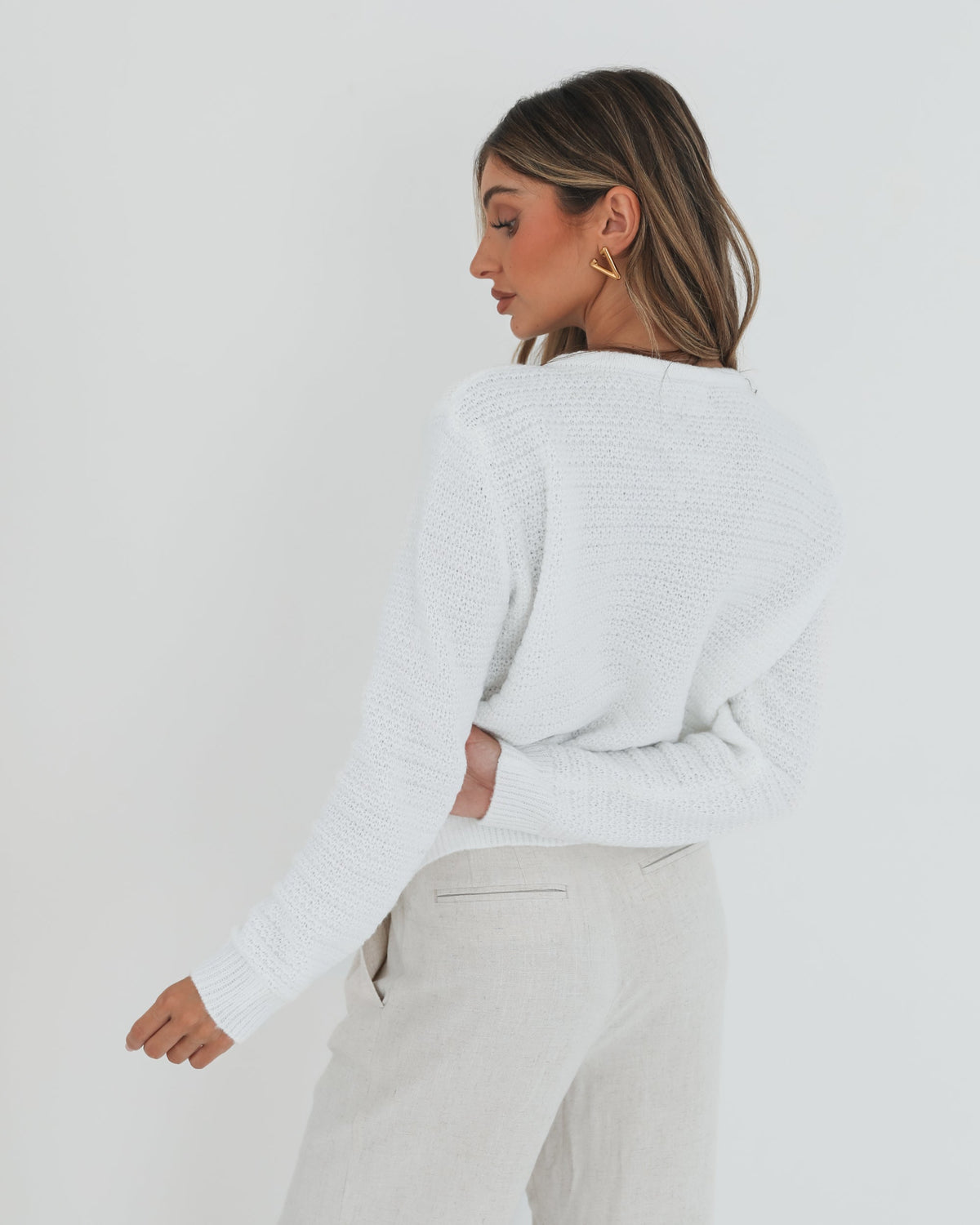Anora White Cardigan