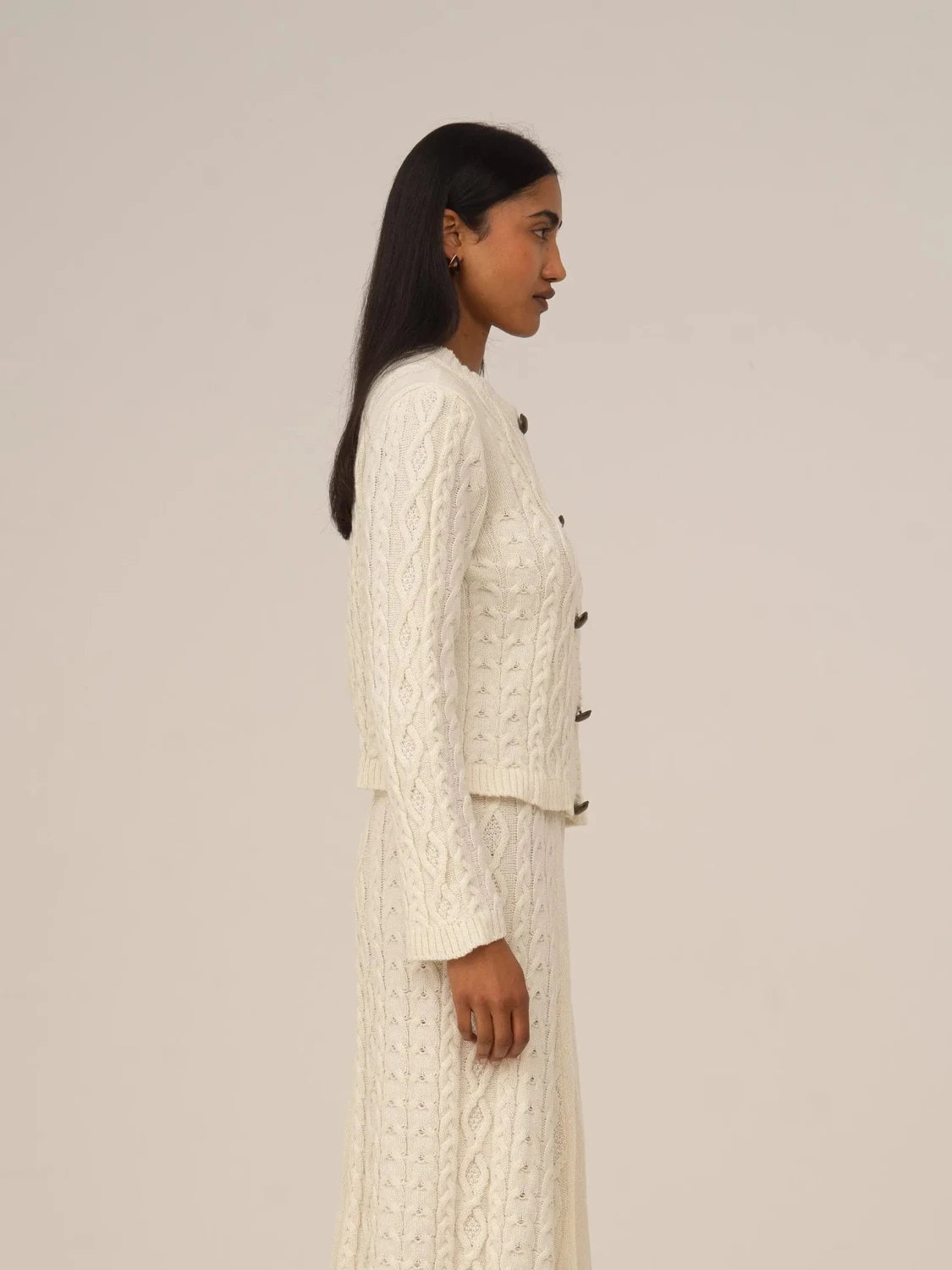 Bare Knit White Cardigan