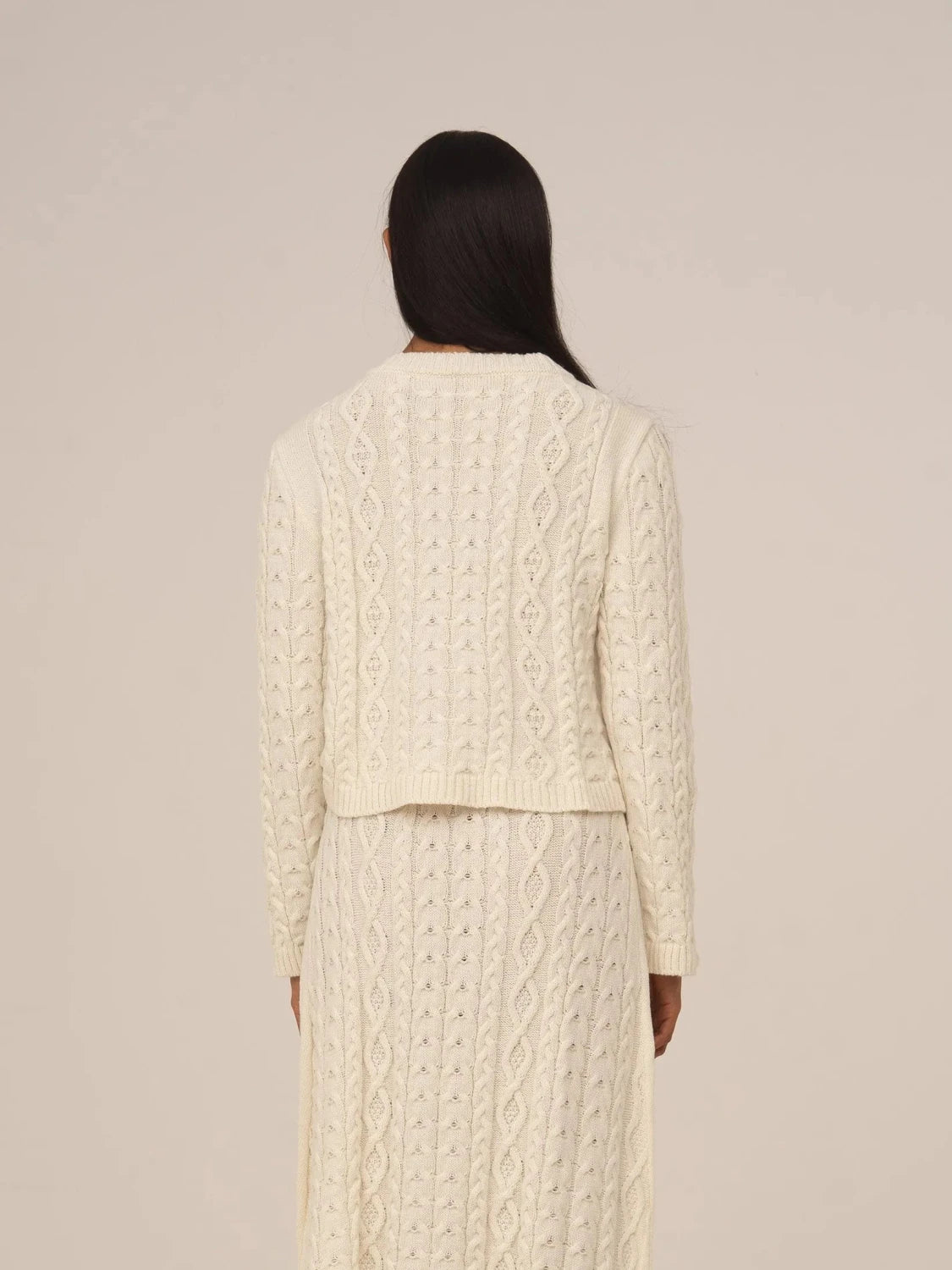 Bare Knit White Cardigan
