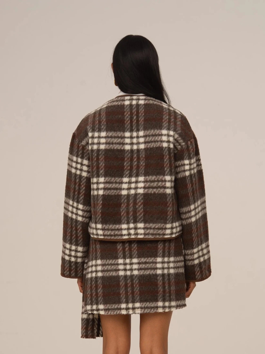 Barefoot Plaid Brown Jacket
