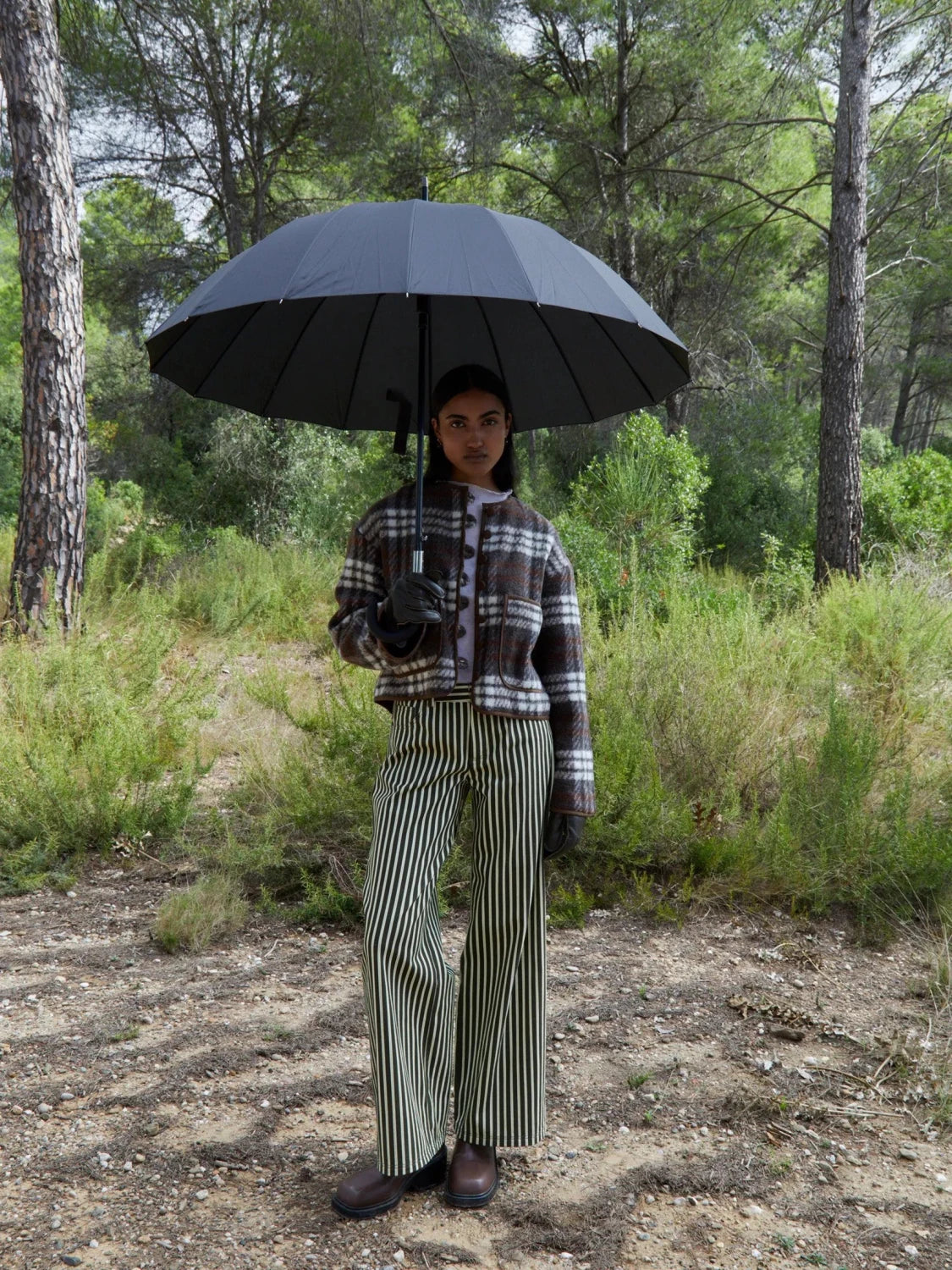 Barefoot Plaid Brown Jacket