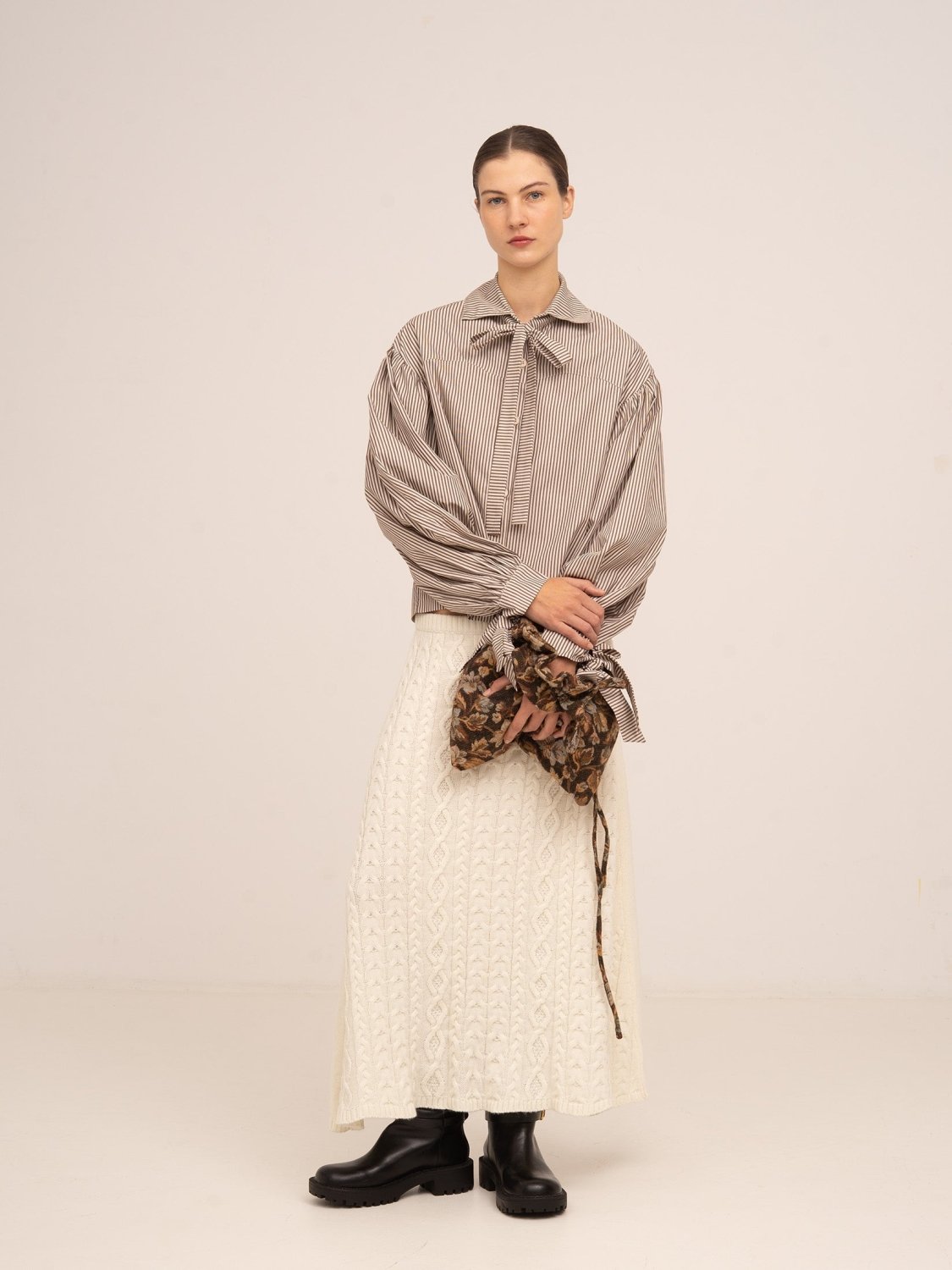 Brown Blooms Bag