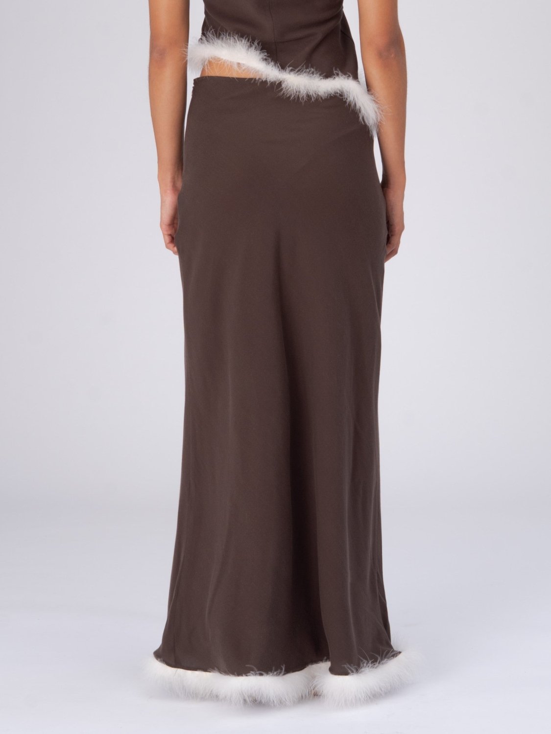 Brown Balance Feather Skirt