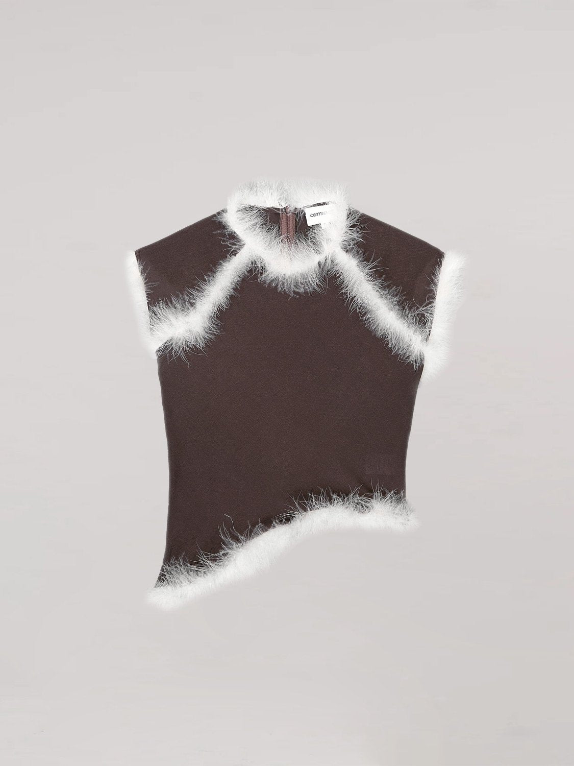 Brown Balance Feather Top