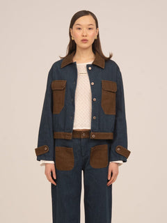 Backstreet Blue and Brown Denim Jacket