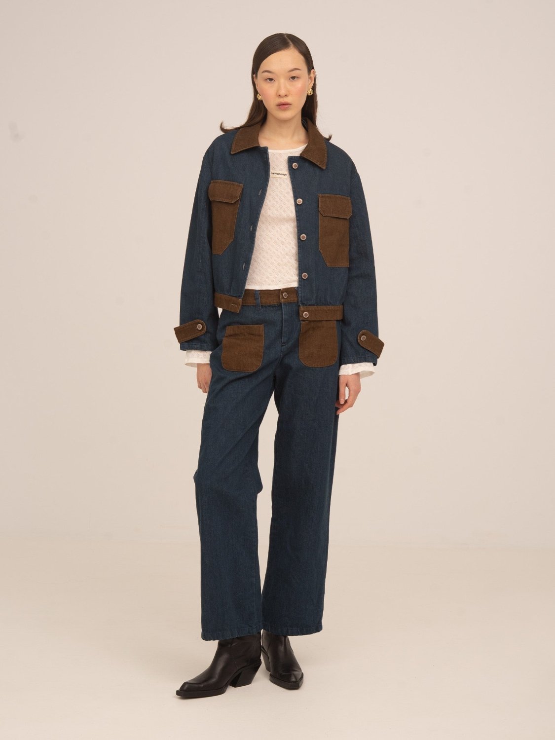 Backstreet Blue and Brown Denim Jacket