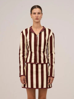 Whistle Burgundy Striped Jacket