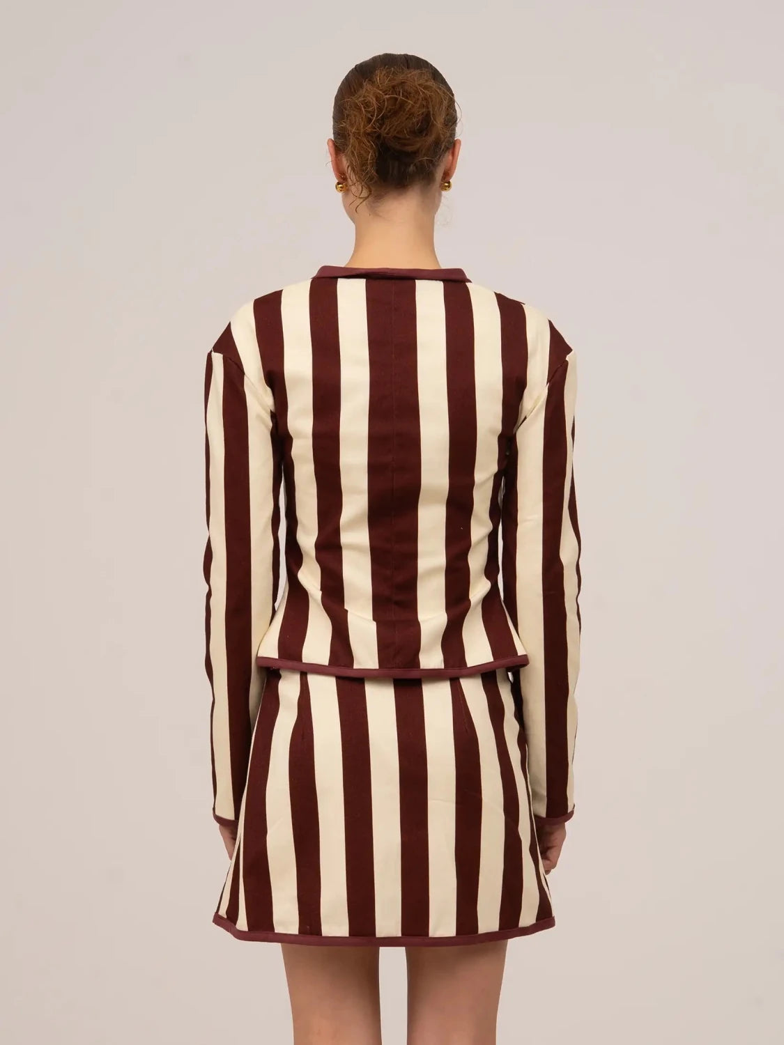 Whistle Burgundy Striped Jacket