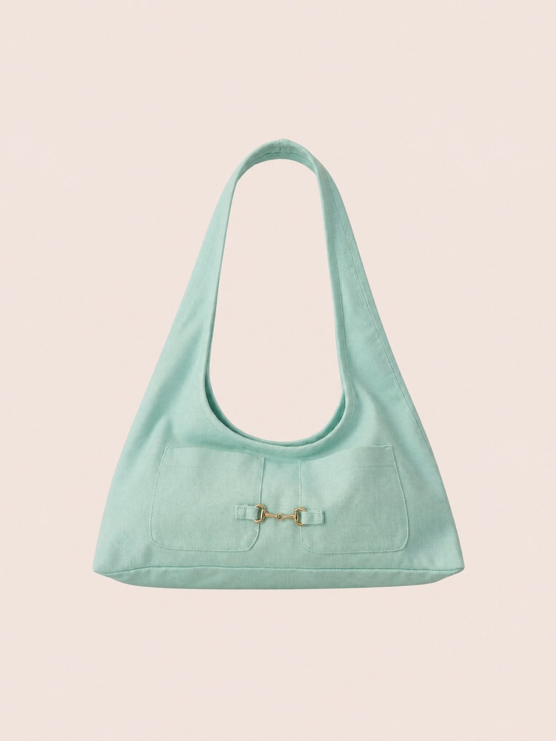 Solea Mint Buckle Detail Shoulder Bag