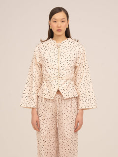 Cream Polka Dot Fuji Jacket