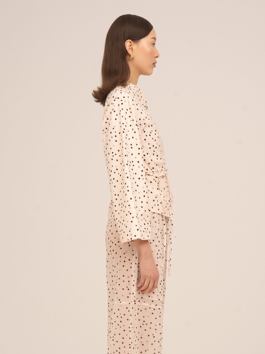 Cream Polka Dot Fuji Jacket