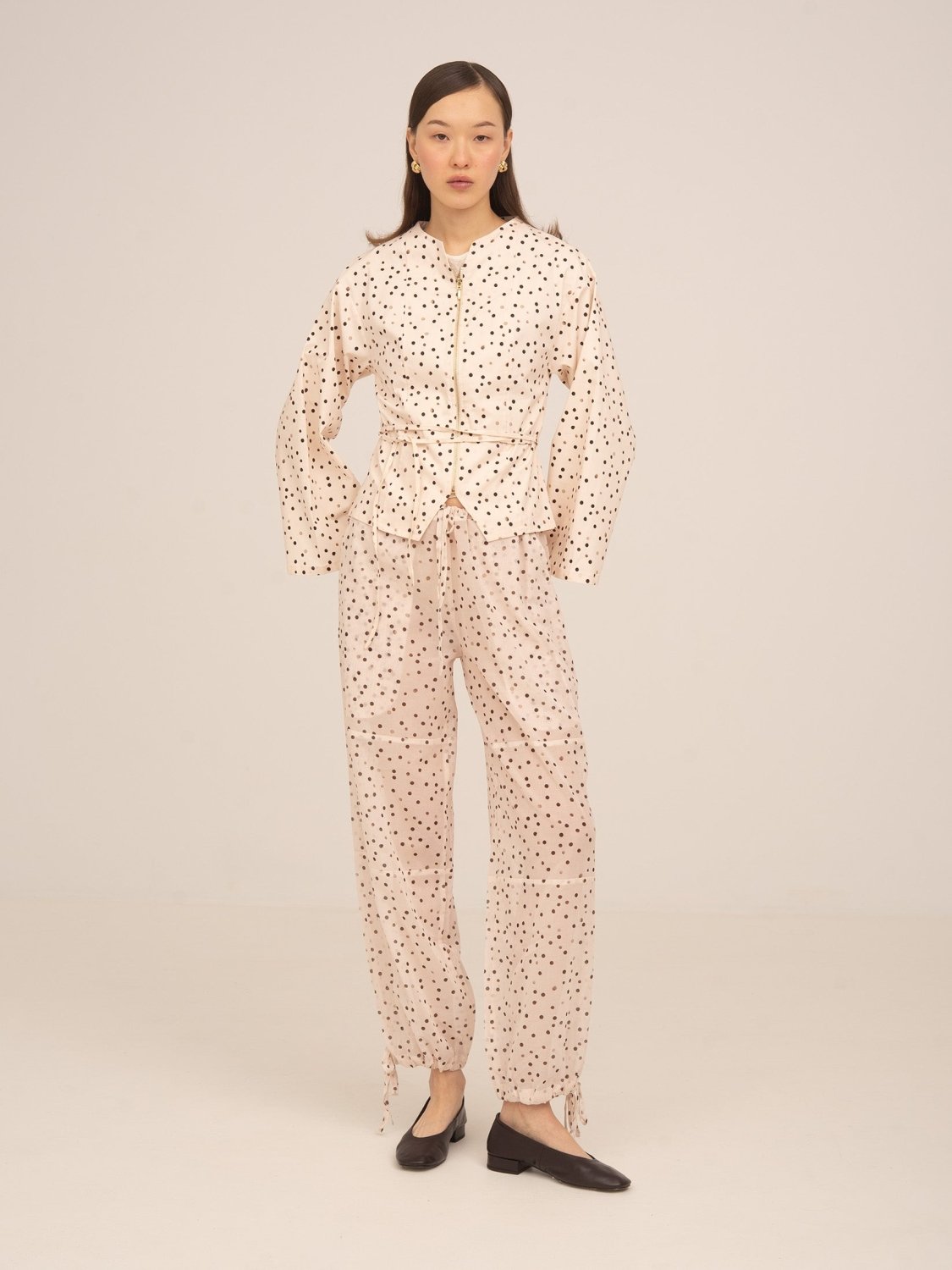 Cream Polka Dot Fuji Jacket