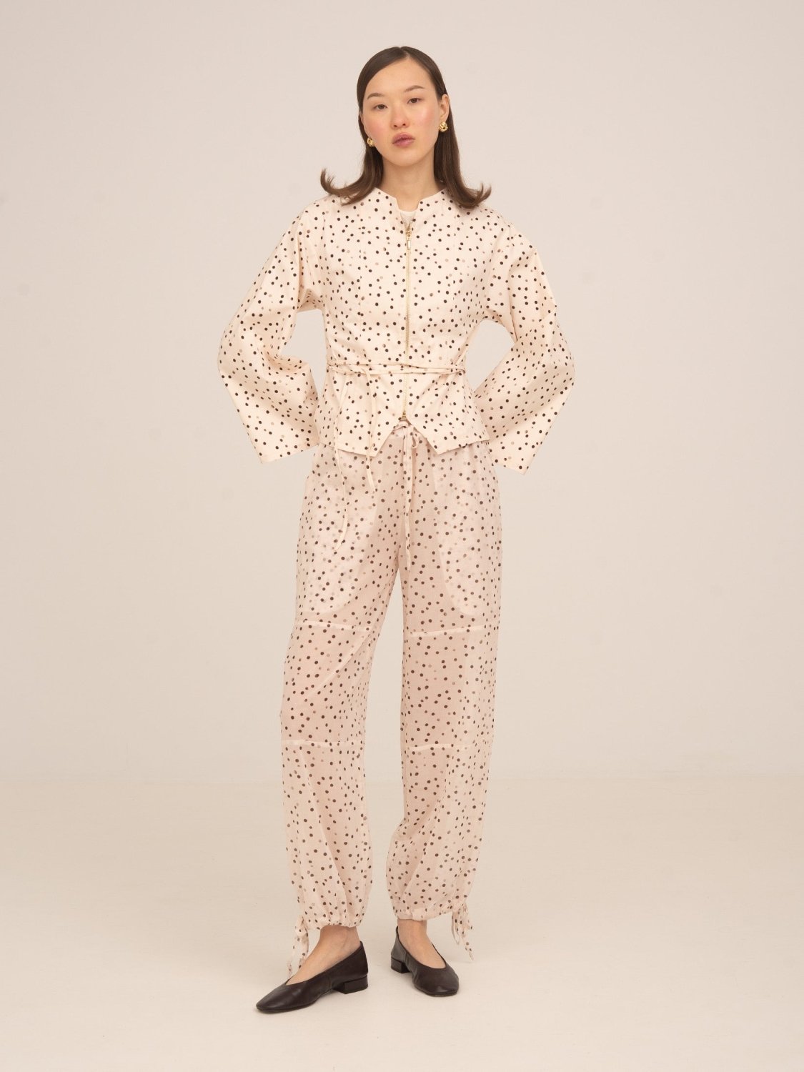Cream Polka Dot Fuji Jacket