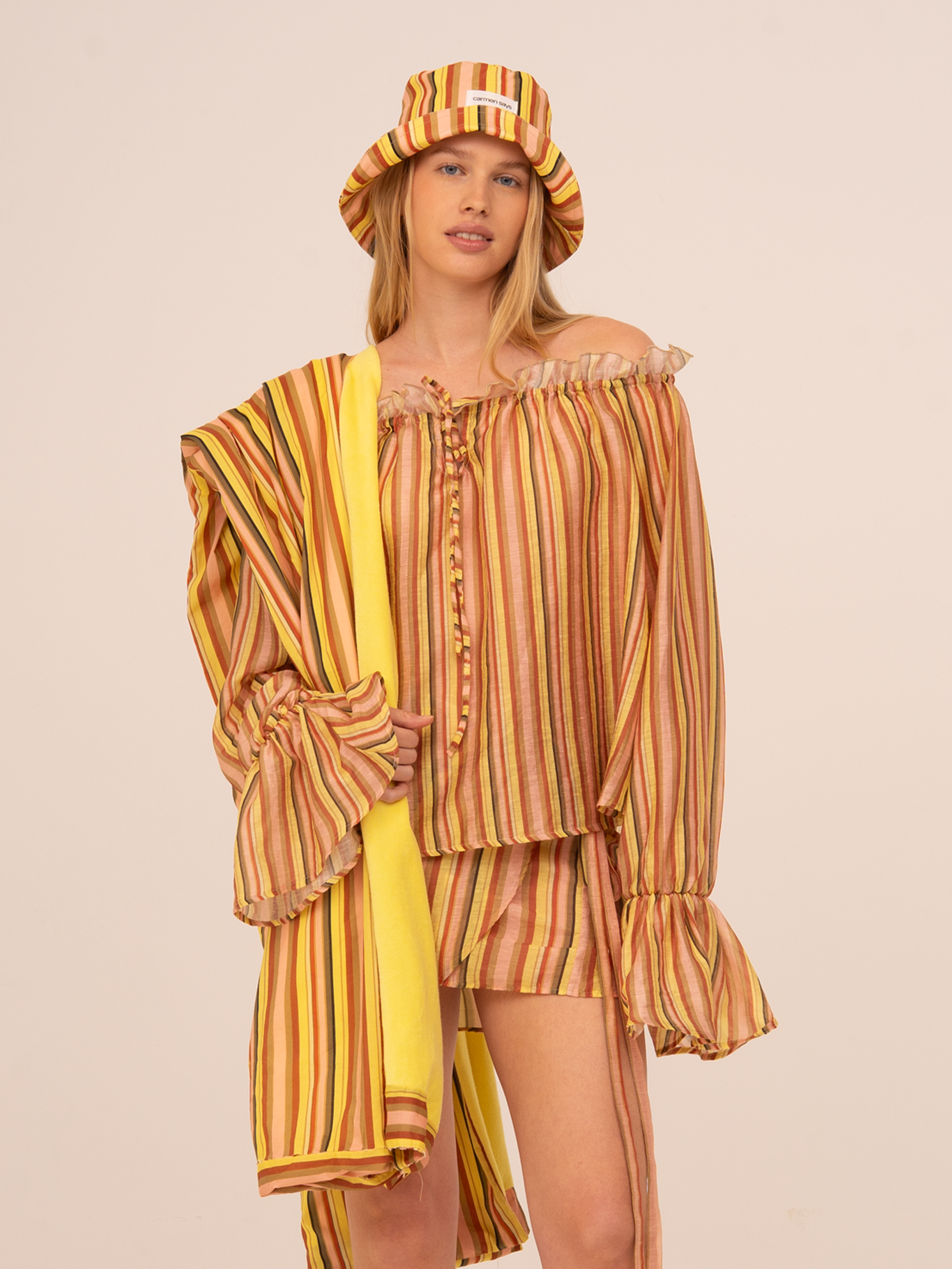 Cala Striped Bucket Hat