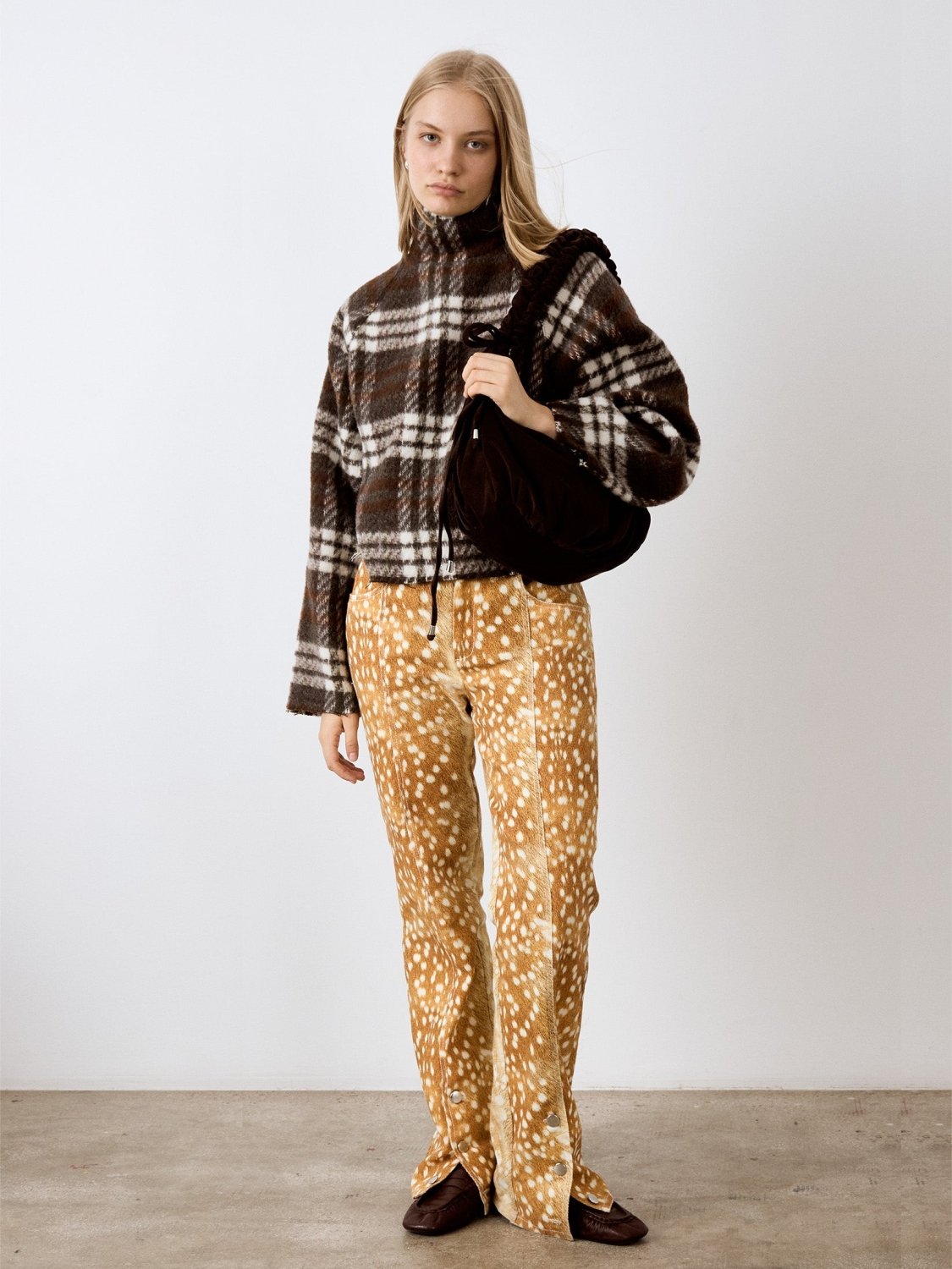 Barefoot Plaid Brown Jacket