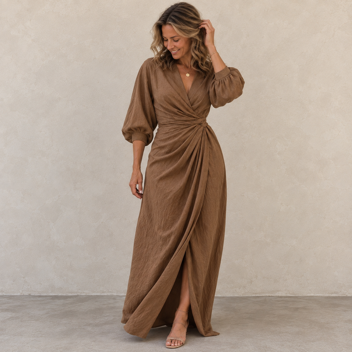 Ashley Maxi Dress with V-Neck