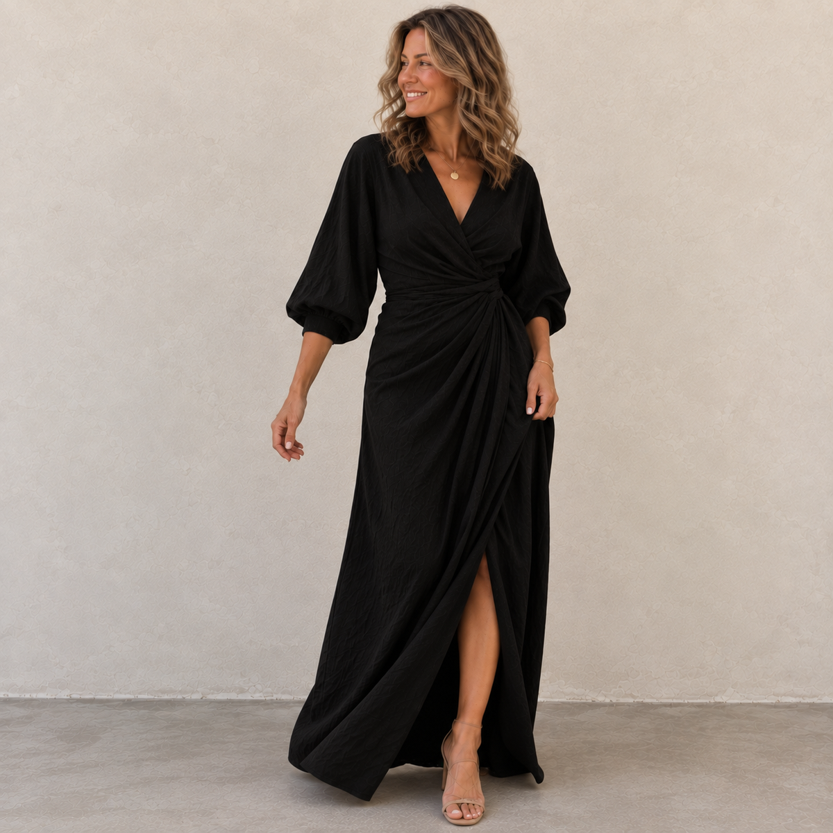 Ashley Maxi Dress with V-Neck