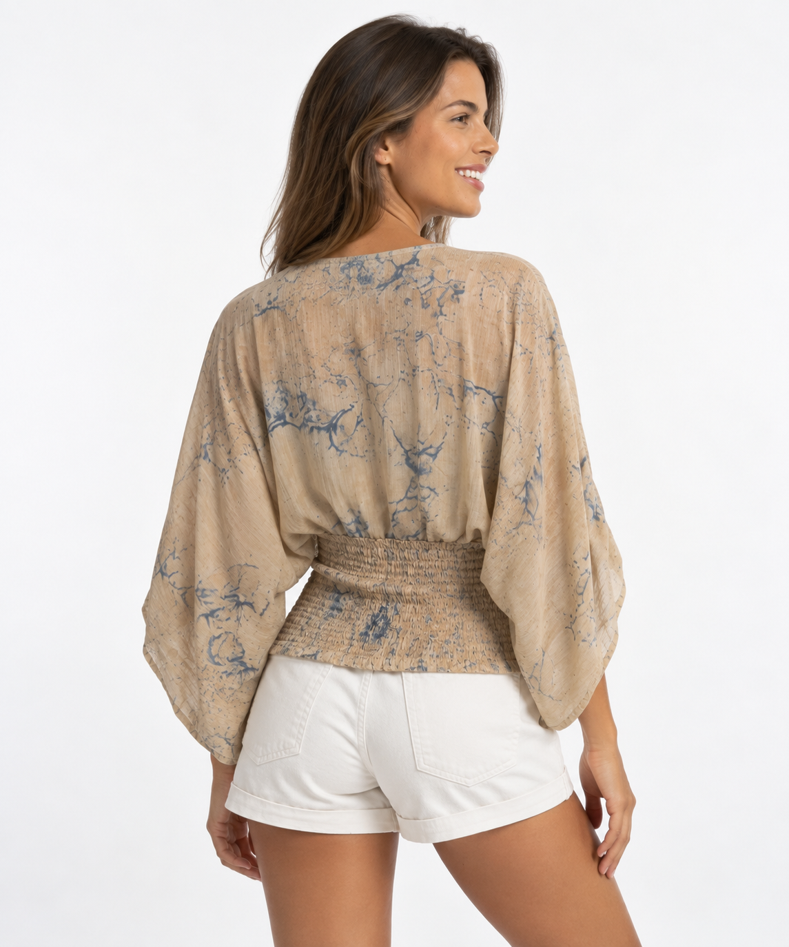 The Elara Vintage Floral Smocked Top