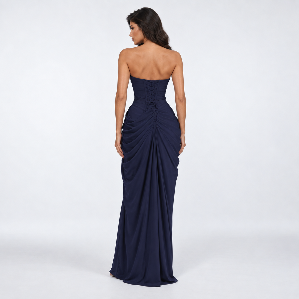 The Elara Strapless Evening Dress