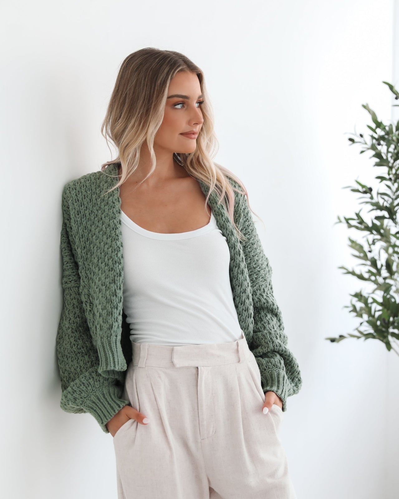 Dorine Cardigan - Forest Green